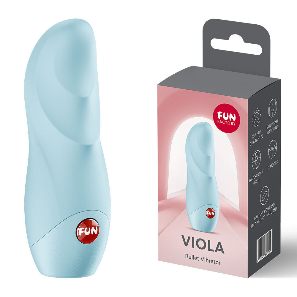 Fun Factory VIOLA Vibrating Bullet Massager - Blue - Bullet Vibrators