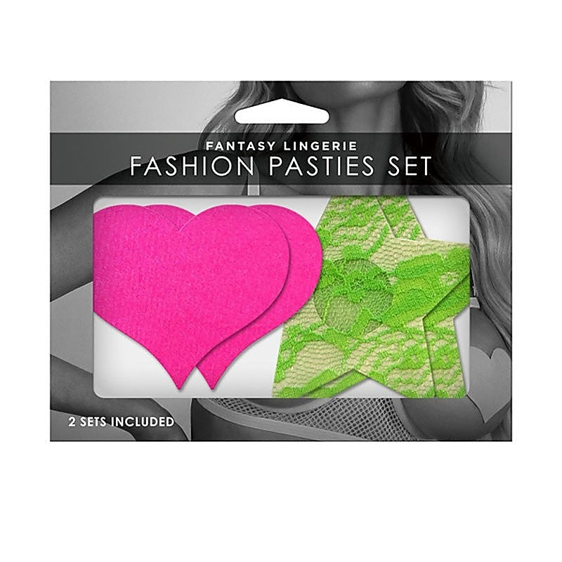 Glow Fashion Pasties Set by Fantasy Lingerie - Breast and Nipple Toys