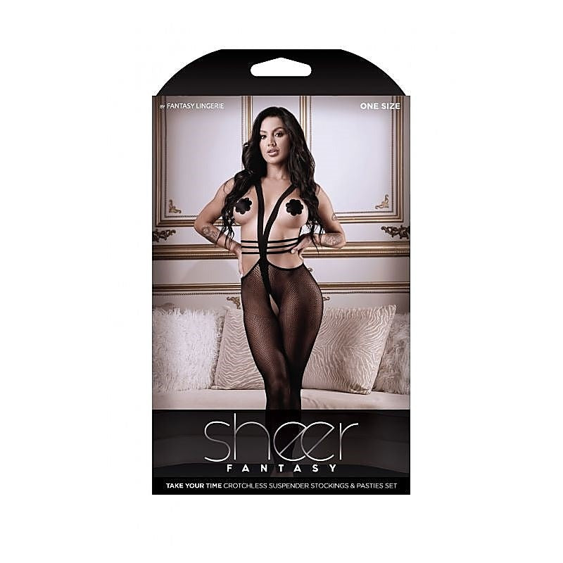 Sheer Fantasy Take Your Time Stockings by Fantasy Lingerie - Hosiery
