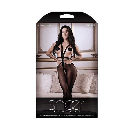 Sheer Fantasy Take Your Time Stockings by Fantasy Lingerie - Hosiery