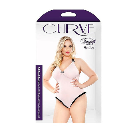 Fantasy Lingerie Curve Soft Touch Bodysuit With Snap Closure Plus Size - Teddies and Bodysuits
