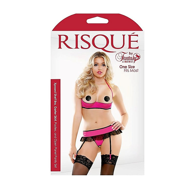 RISQUE Xposed Bra, Garter, Pasties & Panty - Bras and Bra Sets