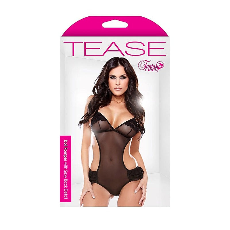 Tease Romper With Sexy Back Detail by Fantasy Lingerie - Body Stockings