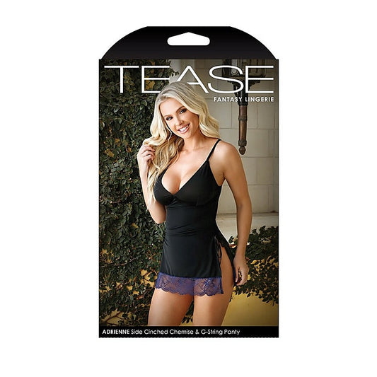 TEASE ADRIENNE Cinched Chemise & G-String - Babydolls and Chemises