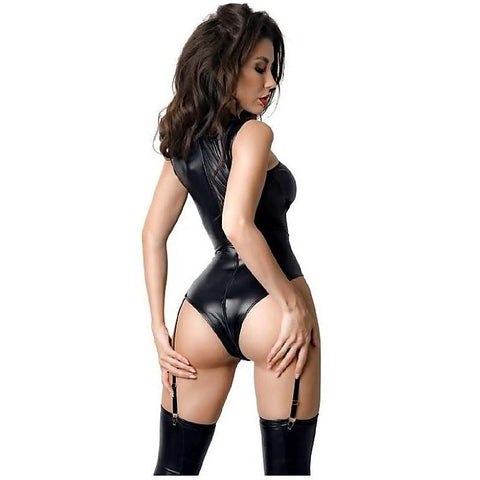 Glossy Adriana Sleek Bodysuit Shiny Form Fitting Intimate Lingerie - Her Fetish