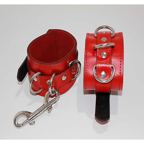 Luxurious Leather Ankle Restraints by Hell's Couture - Cuffs and Restraints