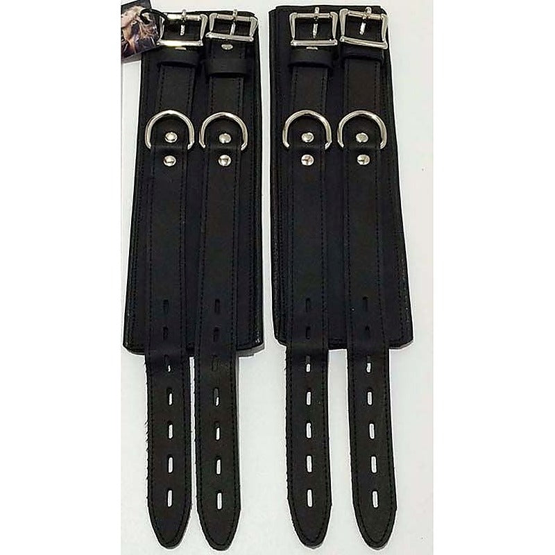 Premium Leather Ankle Cuffs by Hell's Couture - Cuffs and Restraints