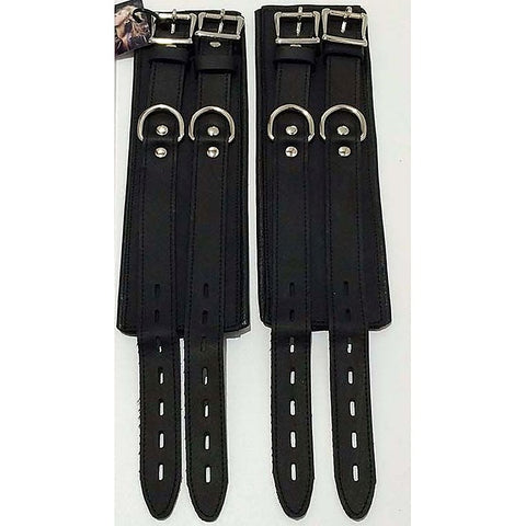 Premium Leather Ankle Cuffs by Hell's Couture - Cuffs and Restraints
