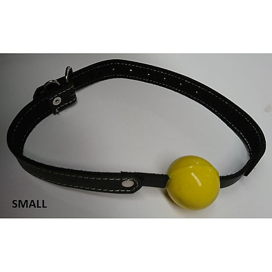 Amour Bondage Gag & Yellow Rubber Ball by Hell's Couture - Bondage Gags and Bits