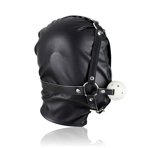 Full Head Hood With Mouth Gag by BDStyle - Bondage Gags and Bits