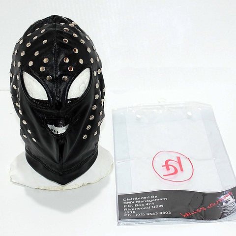 Achilles Extreme Studded Leather BDSM Hood by Hell's Couture - Bondage Hoods