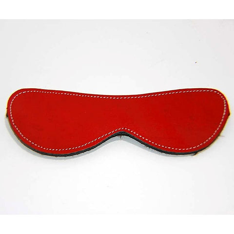 Hells Couture Fur Lined Leather Blindfold Red Sensory Deprivation - Fancy Dress Ups