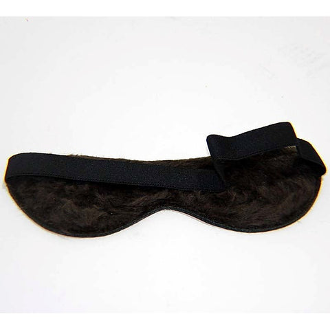 Hells Couture Fur Lined Leather Blindfold Red Sensory Deprivation - Fancy Dress Ups
