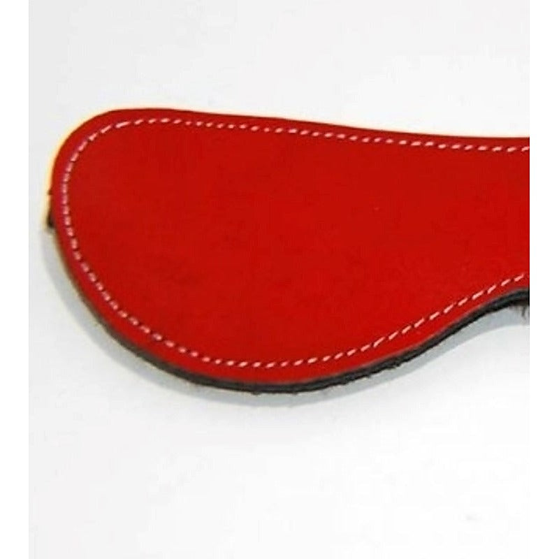 Hells Couture Fur Lined Leather Blindfold Red Sensory Deprivation - Fancy Dress Ups