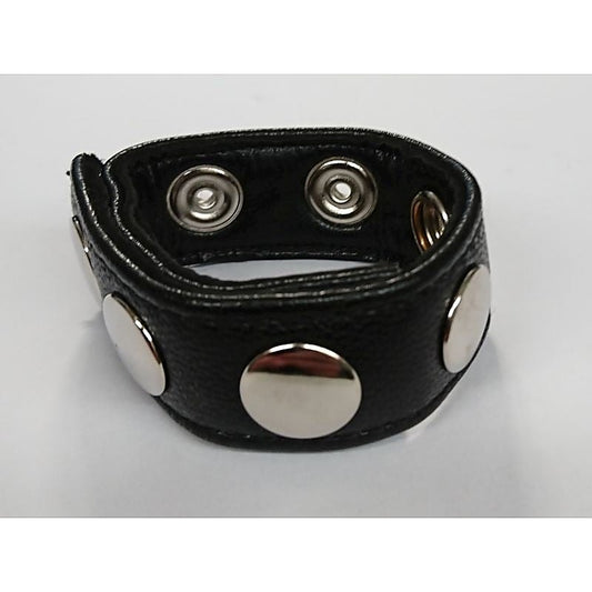 Leather Cock Ring 7 Button Studs by Hell's Couture - Cock Rings