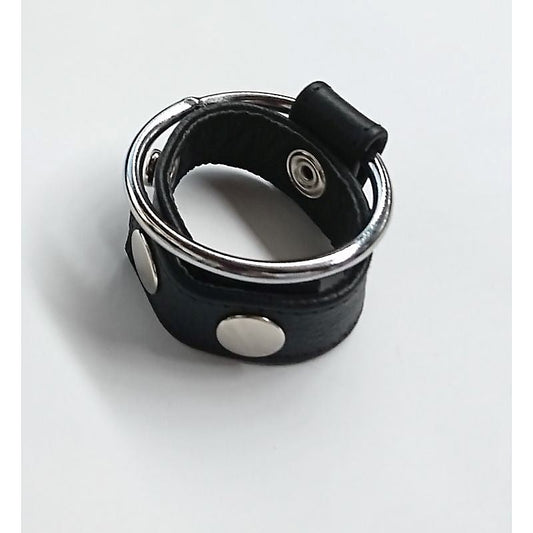 Sexy Dees Leather & Metal Cock Ring by Hell's Couture - Cock Rings