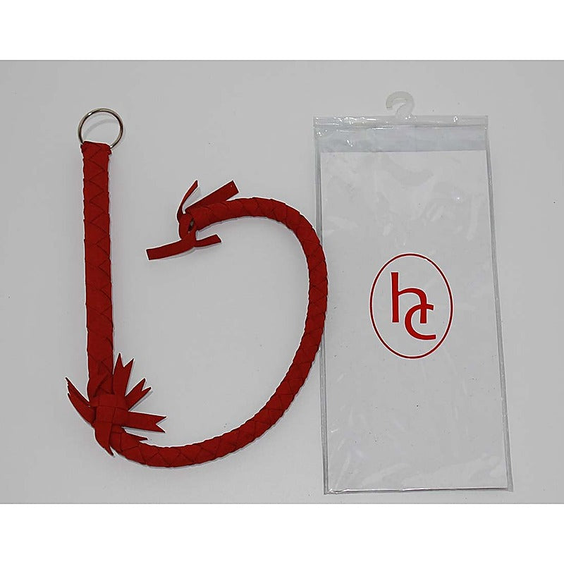 Red Soft Leather Metal O Ring by Hell's Couture - Bondage Gags and Bits
