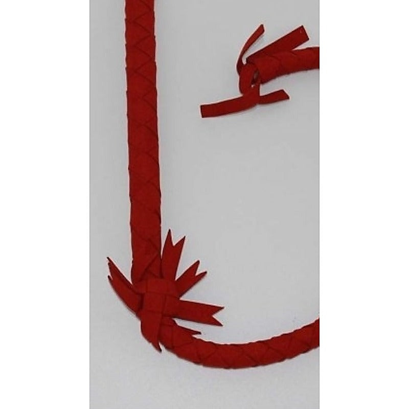 Red Soft Leather Metal O Ring by Hell's Couture - Bondage Gags and Bits