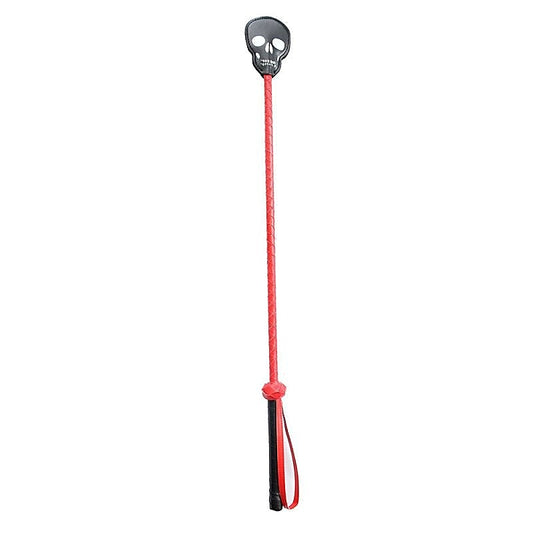 Red and Black Skull Crop by Hell's Couture - Whips And Crops