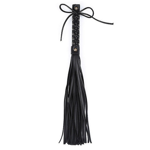 Unholy Whip With Bow Handle Leather Flogger - Whips And Crops