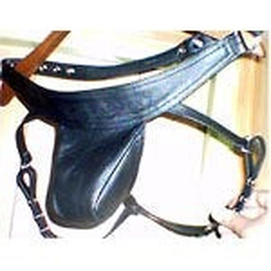 Fetish Satisfaction Leather Jock Pouch and Straps - Cuffs and Restraints