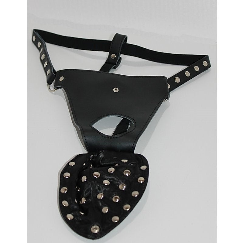 Hells Couture Studded Leather Jock Strap Tactile Metal Studs Dominance - His Fetish