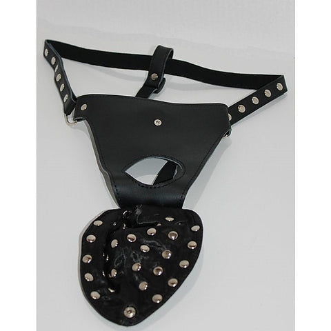 Hells Couture Studded Leather Jock Strap Tactile Metal Studs Dominance - His Fetish
