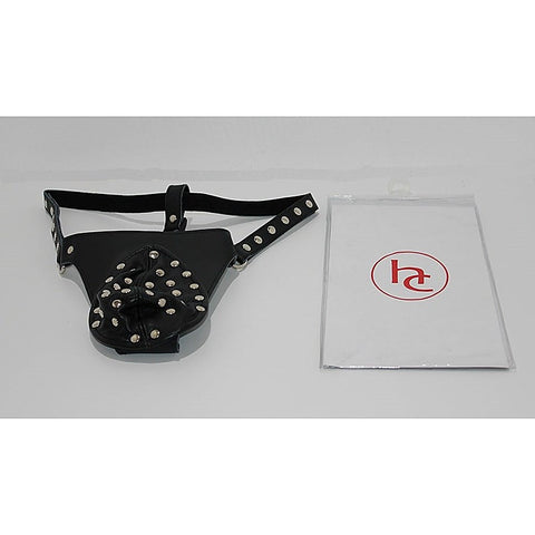 Hells Couture Studded Leather Jock Strap Tactile Metal Studs Dominance - His Fetish