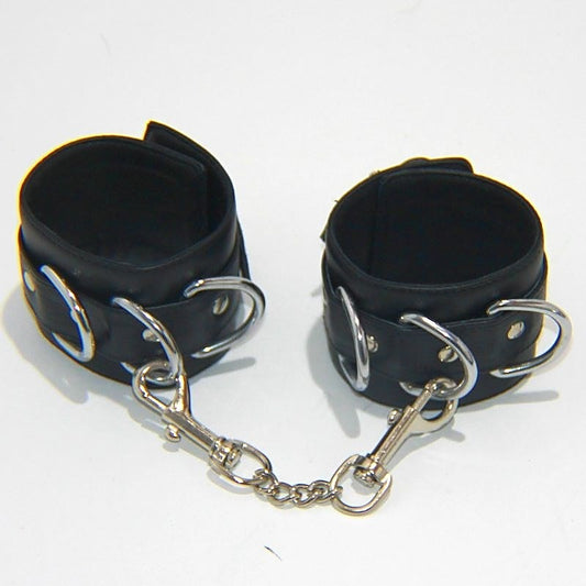 Sins4You Leather Wrist Cuffs by Hell's Couture - Cuffs and Restraints