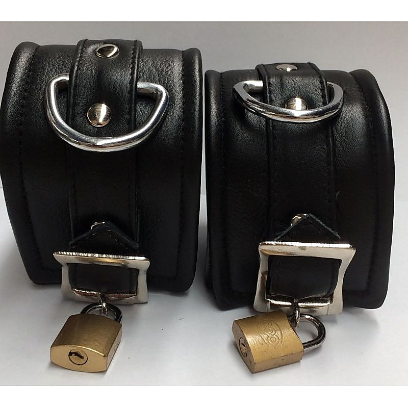 ErosLeather Ankle Cuffs by Hell's Couture - Cuffs and Restraints