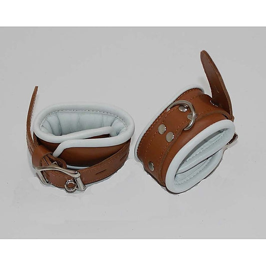 Luxurious Leather Wrist Restraints by Hell's Couture - Cuffs and Restraints
