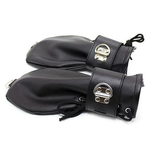 Spartacus Faux Leather BDSM Mittens by Hell's Couture - Cuffs and Restraints