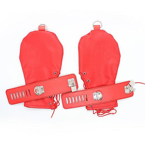 Spartacus Faux Leather BDSM Mittens by Hell's Couture - Cuffs and Restraints