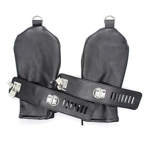 Spartacus Faux Leather BDSM Mittens by Hell's Couture - Cuffs and Restraints
