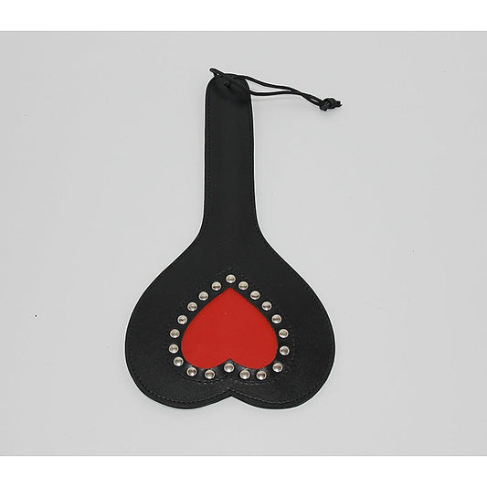 Fetish Wealth Slapper Leather Heart by Hell's Couture - Paddles And Slappers