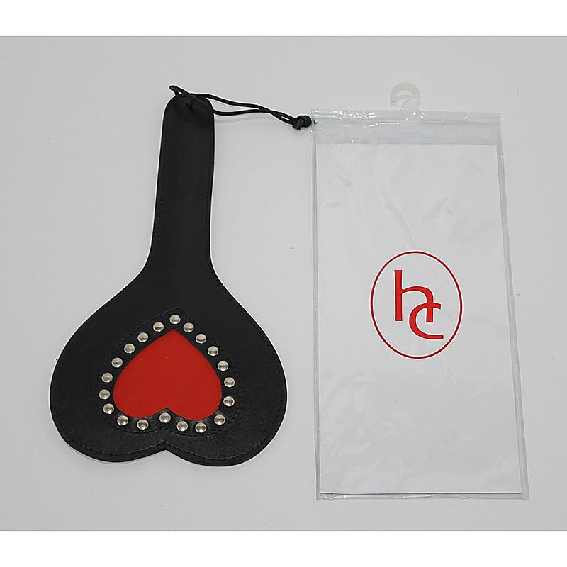 Fetish Wealth Slapper Leather Heart by Hell's Couture - Paddles And Slappers