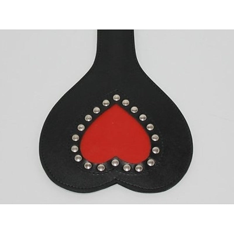 Fetish Wealth Slapper Leather Heart by Hell's Couture - Paddles And Slappers