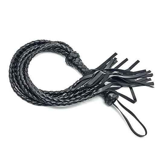SM Four Tail Leather Flogger by Hell's Couture - Whips And Crops