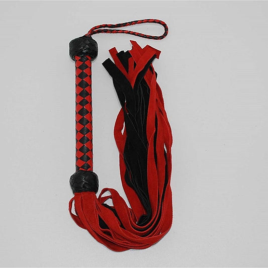 Snake Whips Black and Red Flogger by Hell's Couture - Whips And Crops