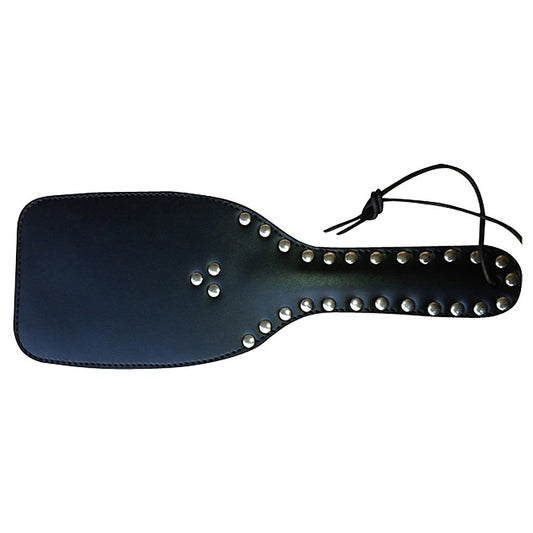 Wide Ping-Pong Studded Leather Paddle by Hell's Couture - Paddles And Slappers