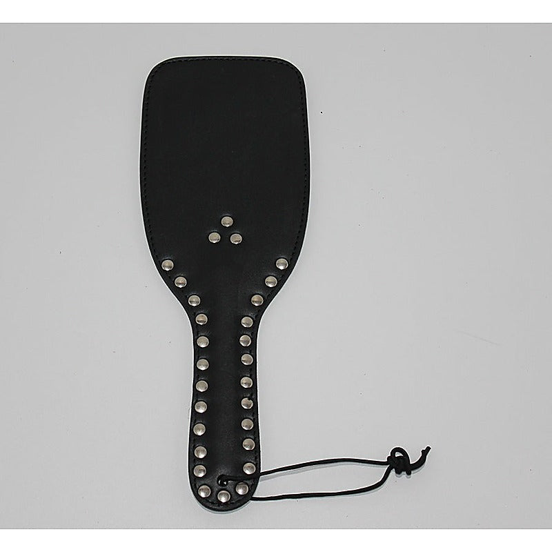 Wide Ping-Pong Studded Leather Paddle by Hell's Couture - Paddles And Slappers