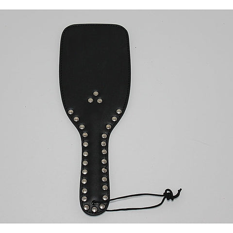 Wide Ping-Pong Studded Leather Paddle by Hell's Couture - Paddles And Slappers