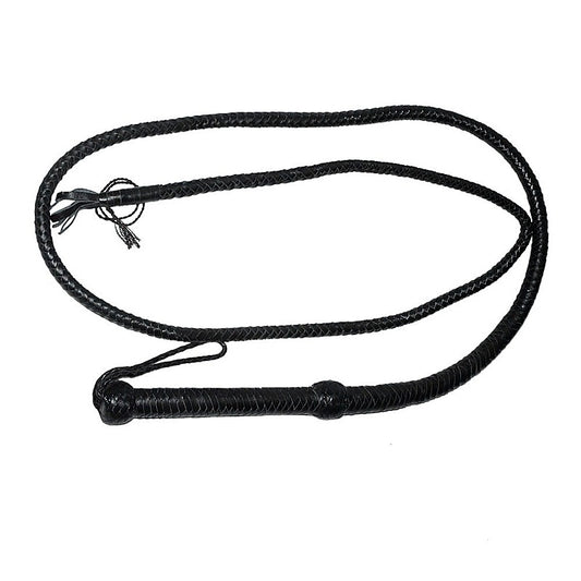 Stockmans Black Leather Whip 250cm by Hell's Couture - Whips And Crops