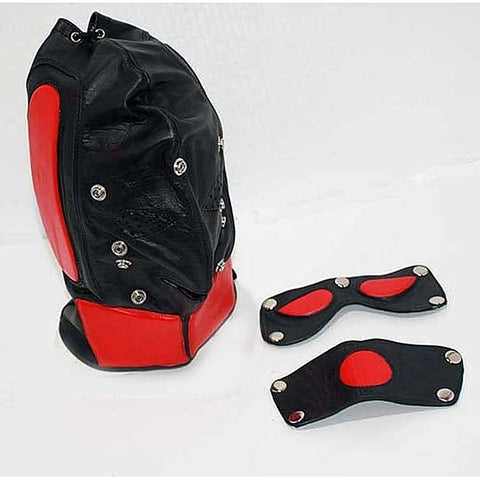 Superhero Leather BDSM Hood by Hell's Couture - Bondage Hoods