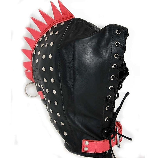 Luxurious Leather Bondage Turtle-Shell Inspired Hood - Bondage Hoods