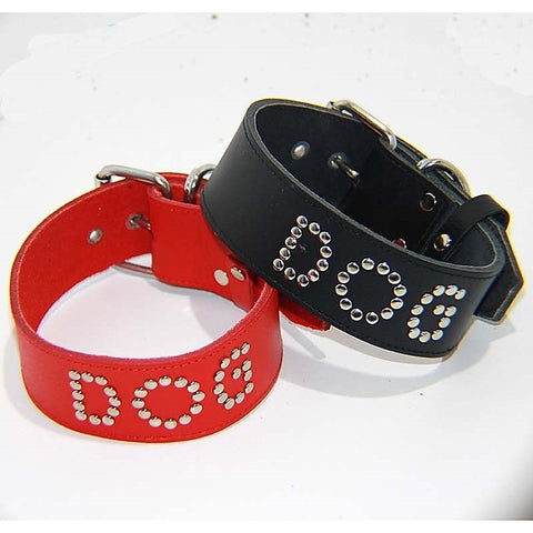 DOG Leather BDSM Collar by Hell's Couture - Fancy Dress Ups