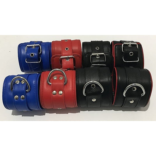 Bullish Leather BDSM Cuffs by Hell's Couture - Jelly Vibrators