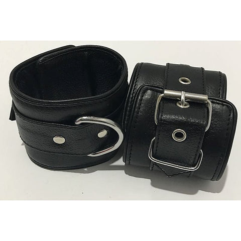 Bullish Leather BDSM Cuffs by Hell's Couture - Jelly Vibrators
