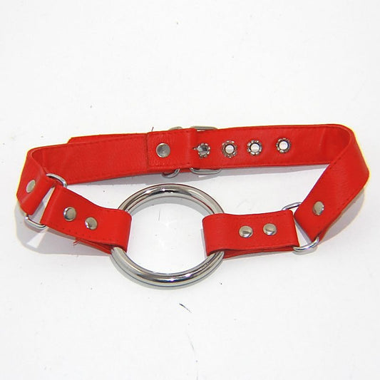 Open Mouth Gag with Metal O Ring Large by Hell's Couture - Bondage Gags and Bits