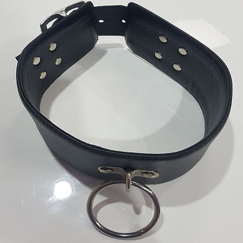 Slave Control Collar with O-Ring by Hell's Couture - Collars and Leads